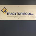 Multi layer sign, white acrylic backer, clear acrylic face with raised painted acrylic letters
