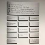 Etched Stainless Floating Mount Donor Plaques Display